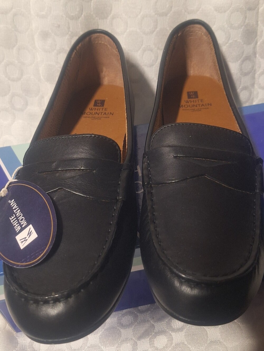 White Mountain Women’s Black Penny Loafers